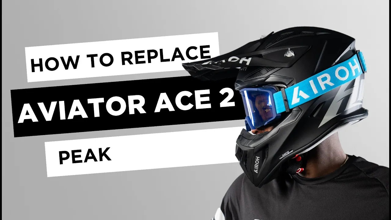 AIROH AVIATOR ACE2 OFF-ROAD HELMET PEAK ASSEMBLY AND DISASSEMBLY VIDEO TUTORIAL