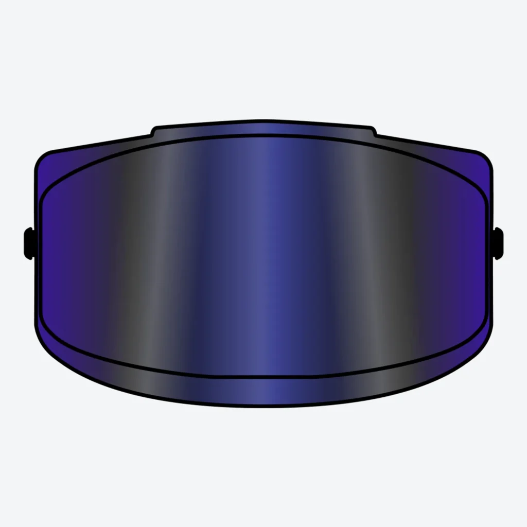 H.20-HUNTER VISOR BLUE MIRRORED