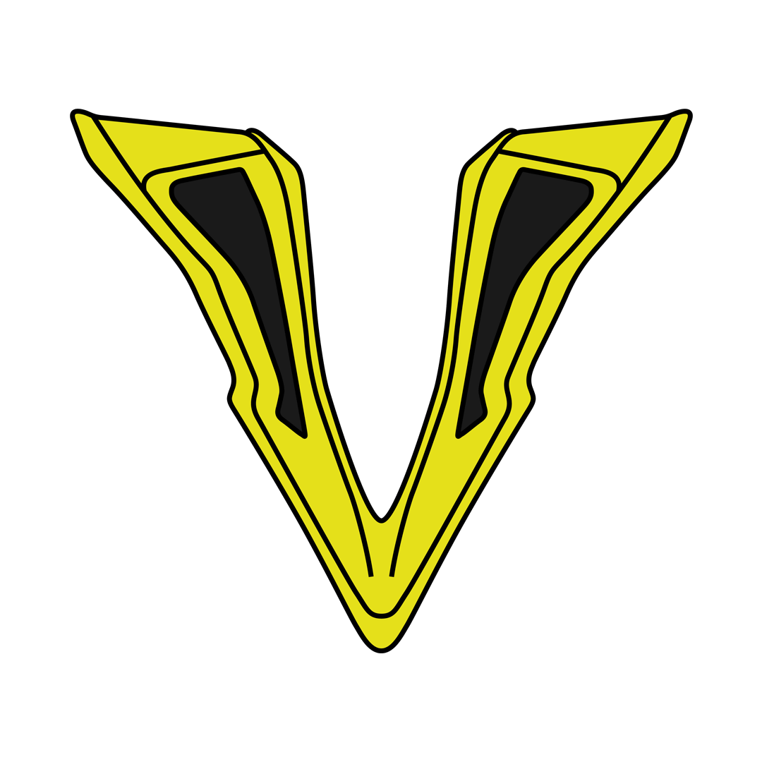 Wraap chin vent Alien yellow matt