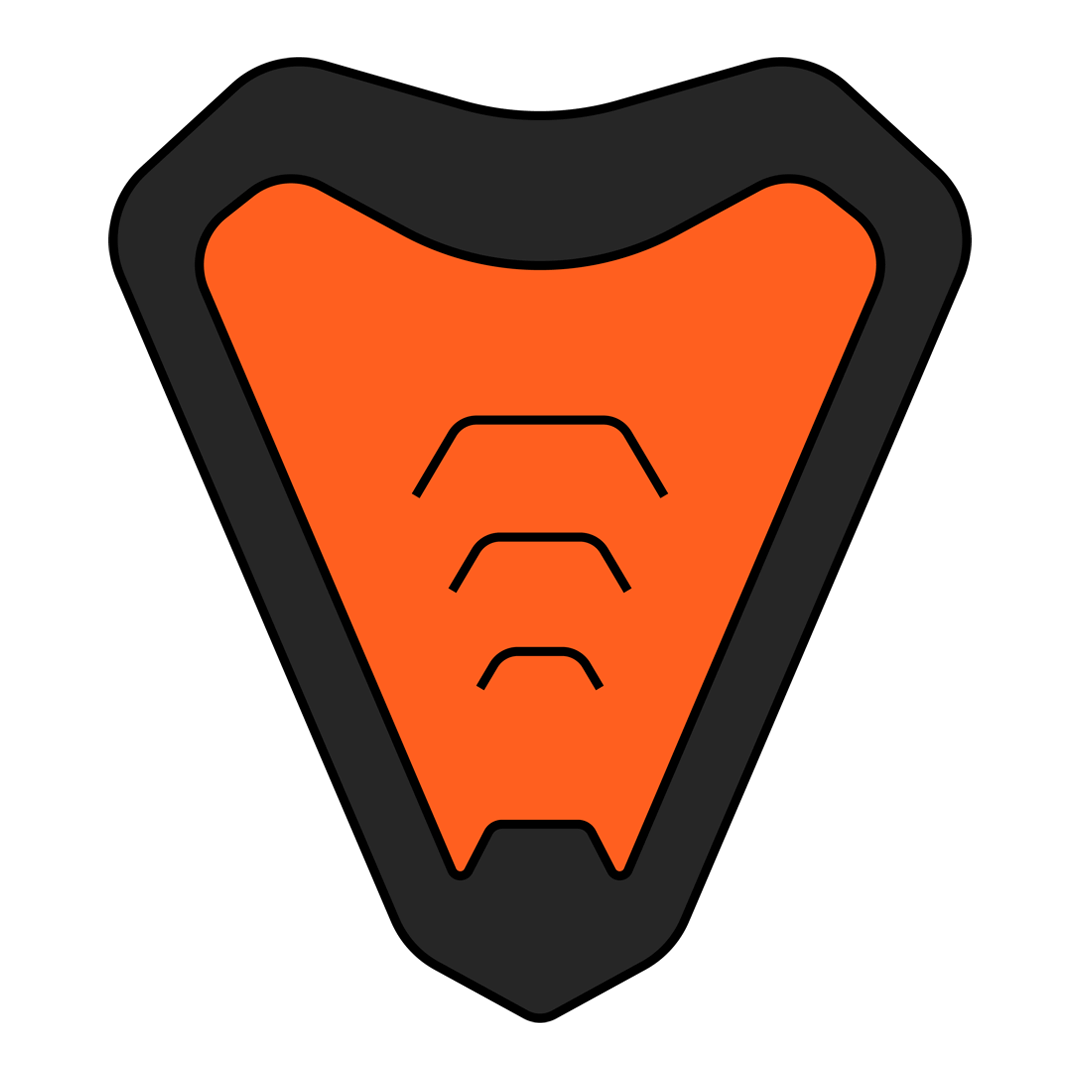 Commander chin vent Orange matt